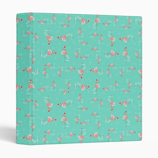 Christmas Flamingo Twist ring binder (Front/Spine)