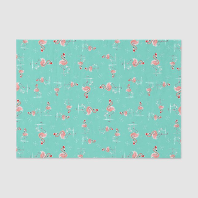 Christmas Flamingo Twist tissue paper (Front)