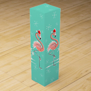 Christmas Flamingo wine gift box