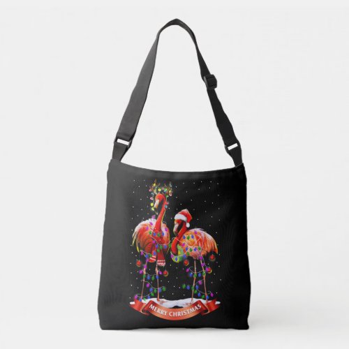 Christmas Flamingos Classic Crossbody Bag