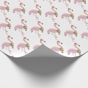 Christmas Flamingos Wrapping Paper