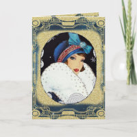 Christmas Flapper Girl Large White Fur Coat