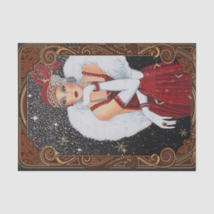 Christmas Flapper Girl Star-Drenched Night Sky Tissue Paper