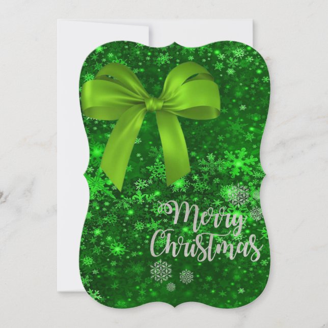 Christmas Flat Greeting Card, Merry Christmas Card (Front)