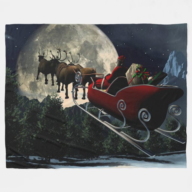 CHRISTMAS FLEECE BLANKET (Front (Horizontal))