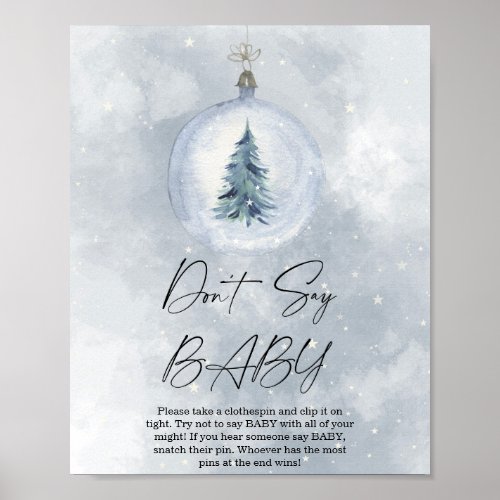 Christmas flora Dont say baby Poster