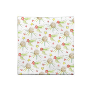 Christmas floral art cloth napkin