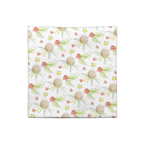 Christmas floral art cloth napkin
