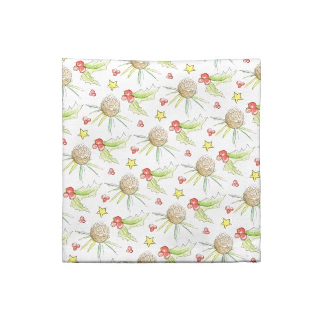 Christmas floral art cloth napkin (Quarter Fold)