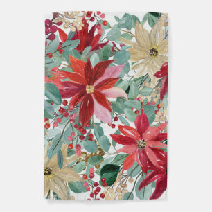 Christmas Floral Bird Art Garden Flag