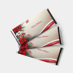 Christmas Floral Candy Holiday Hershey Bar Favors