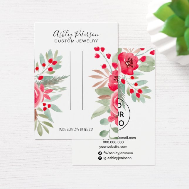 Christmas floral chic jewelry hair clip display (Desk)