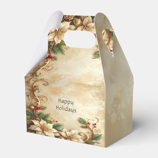 Christmas Floral Holiday Gift Box (Back Side)
