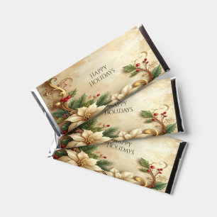 Christmas Floral Holiday Hershey Bar Favors