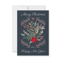 Christmas floral modern cute whimsical colorful