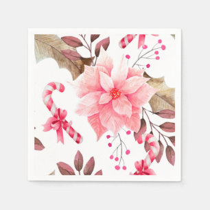 Christmas Floral Napkins