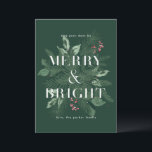 Christmas floral Non Photo Holiday Card<br><div class="desc">This is a non photo holiday card featuring florals.</div>