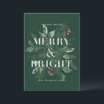Christmas floral Non Photo Holiday Card<br><div class="desc">This is a non photo holiday card featuring florals.</div>