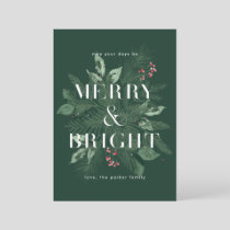 Christmas floral Non Photo Holiday Card