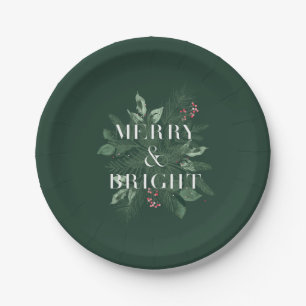 Christmas floral Paper Plates