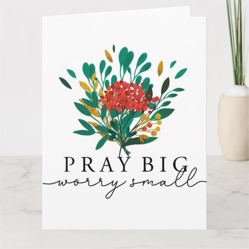 Christmas Floral Prayer Motivational Postcard