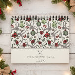 Christmas Floral Reindeer Deer Skull Roses Cactus Calendar<br><div class="desc">This elegant western country hand-drawn gift bag features reindeer skulls adorned in red and cream roses with festive poinsettia flowers,  cacti,  holly and red winter berries,  all against an elegant cream background. Ideal for the holiday season or country Christmas wedding.</div>