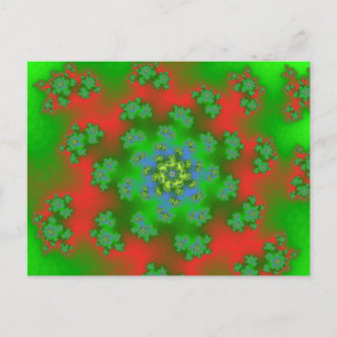Christmas Floral Sprinkles Holiday Postcard