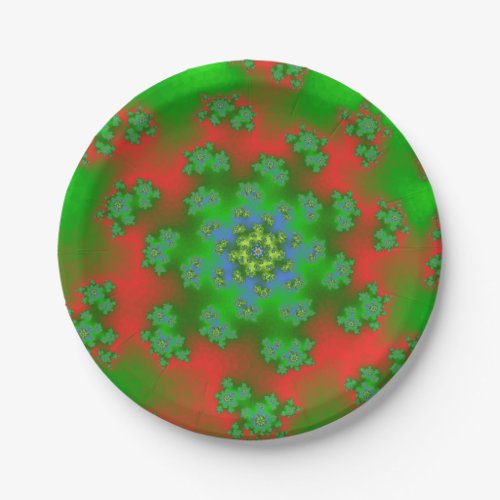 Christmas Floral Sprinkles Paper Plates