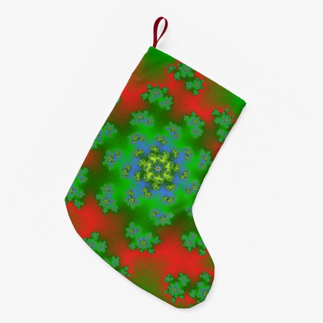 Christmas Floral Sprinkles Small Christmas Stocking (Front (Hanging))