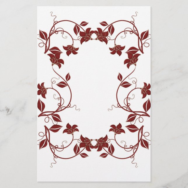 Christmas Floral Stationery (Front)