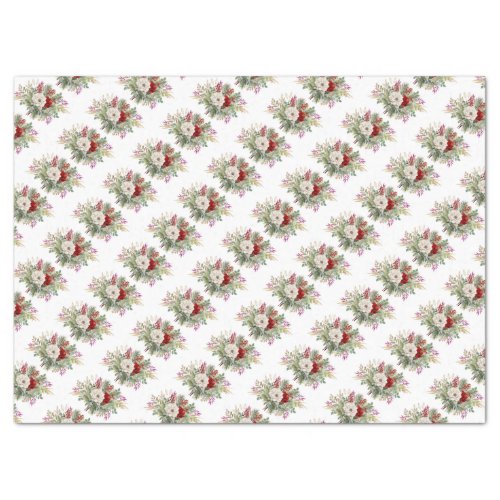 Christmas Florals Decoupage Tissue Paper