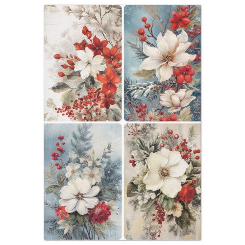 Christmas Florals  Tissue Paper