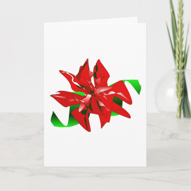 Christmas Flower Card Customizable (Front)