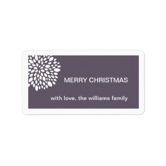Christmas Flower Holiday Gift Tag