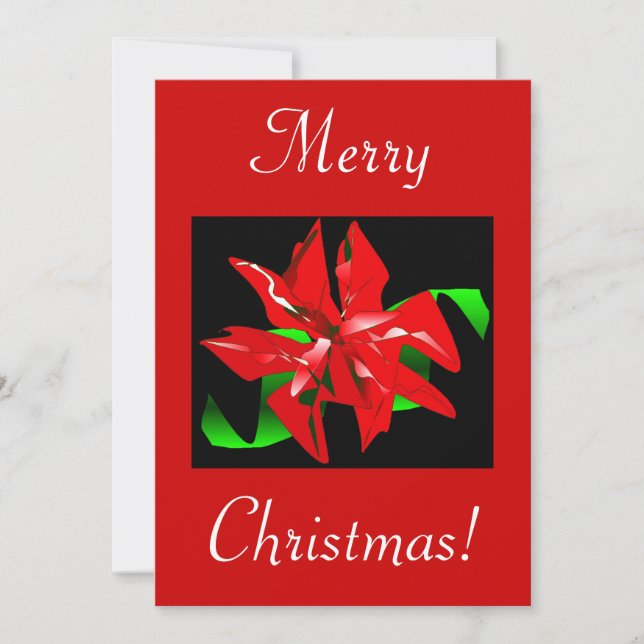 Christmas Flower II Invitation (Front)