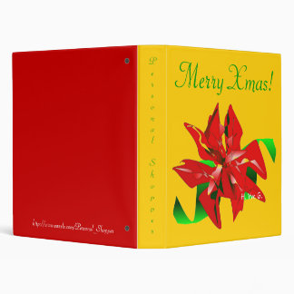 Christmas Flower In Gold And Red I Binder