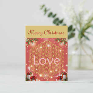 Christmas flower of life gift love  holiday postcard