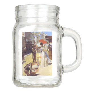 Christmas Flowers and Christmas Belles Mason Jar