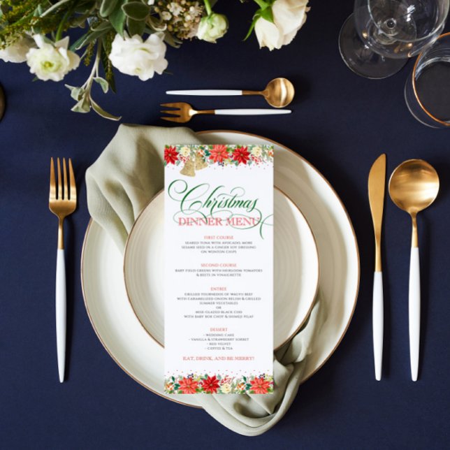Christmas flowers border Typography Invitation (Creator Uploaded)