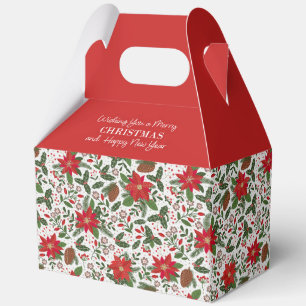 Christmas flowers favor boxes