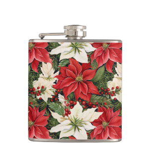 Christmas Flowers Flask