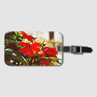 Christmas Flowers Luggage Tag
