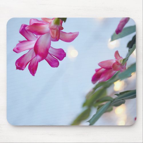 christmas flowers mouse pad
