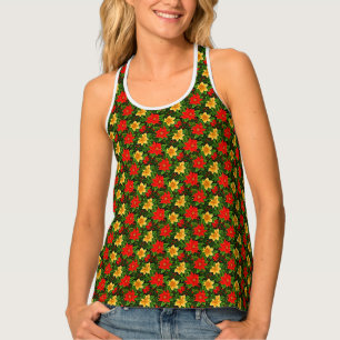 Christmas Flowers Seamless Pattern-69956  Tank Top