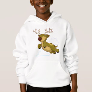 Christmas Flying Reindeer Hoodie