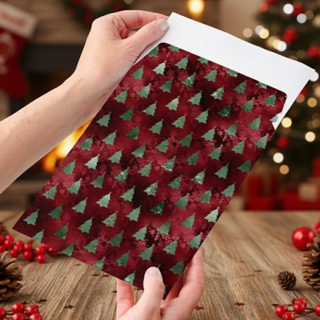 Christmas Foil Look Trees  Envelope Mailers (Creator Uploaded)