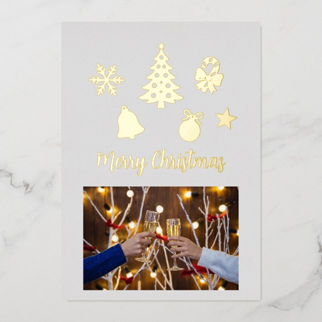 Christmas Foil Photo Postcard, Foil Postcard (Front)