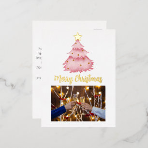 Christmas Foil Photo Postcard, Foil Postcard