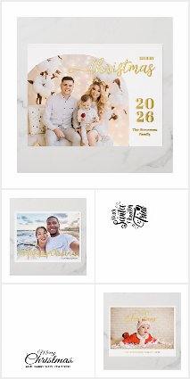 Christmas Foil Postcards