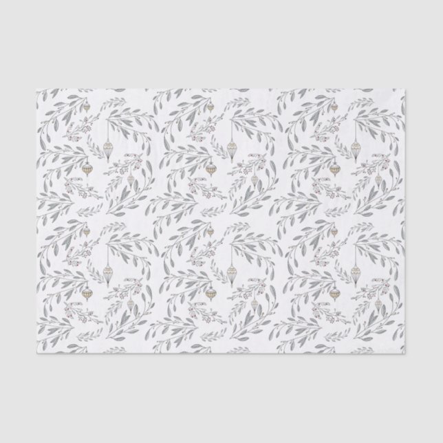 Christmas Foliage and Berries Tissue Paper (Front)